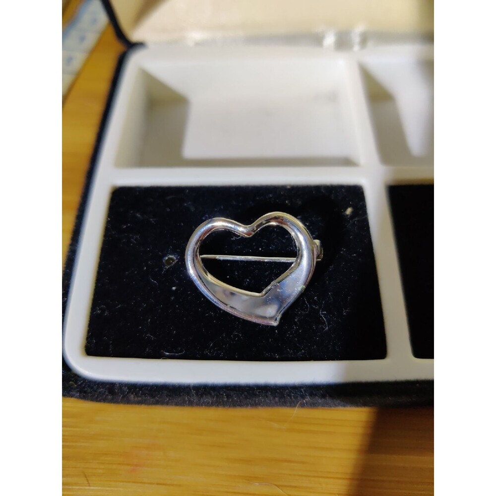 Vintage BEAU Sterling Heart Pin